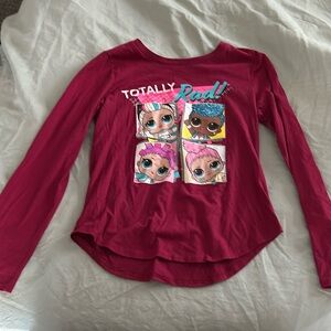 Girls size large maroon lol long sleeve
